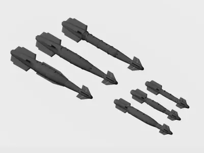 AASM HAMMER FAMILY PRECISION GUIDED BOMBS 1-72 SCALE MODEL 3D print model
