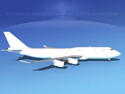 Boeing 747-8 Freighter Unmarked 3D model