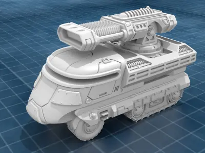 VEHICLE III - WITH ALT HEAVY WEAPONS - 3DPRINT 3D print model
