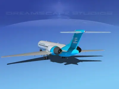 Boeing 717-200 Universal Express 3D model