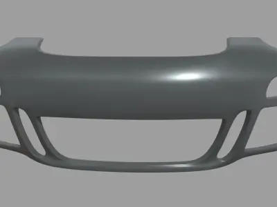 Front Bumper Porsche Custom Low-poly 3D model