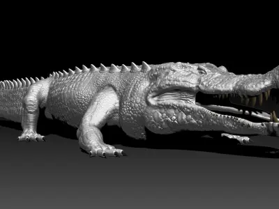 Dinosaur Deinosuchus Riograndensis Sculpt Project 3D model