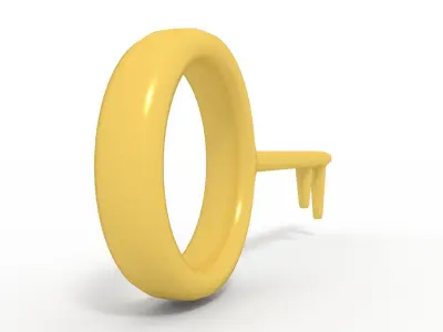 Key Low Poly 3D model