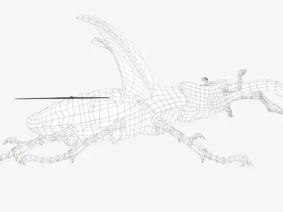 Stag Beetle Low-poly 3D model