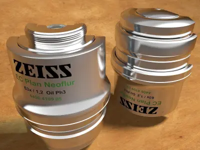 Microscope Objective Cross Section Cutaway 3D model