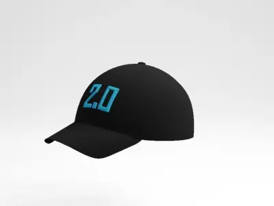 Black Cap Low-poly 3D model