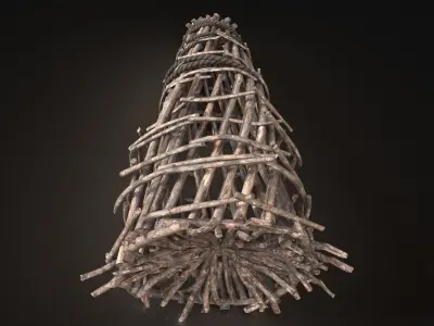 Next Gen AAA Survival Fish Trap Animal Bird Cage Locker Low-poly 3D model