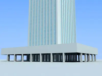 Modern City Tower Building 76 3D model