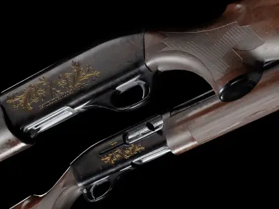 Low Poly Remington 1100 Low-poly 3D model