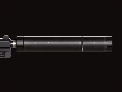 USP Suppressor  Low Poly Game-Ready Model Low-poly 3D model