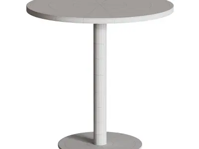 Metsu Round Metal Outdoor Bistro Table Low-poly 3D model