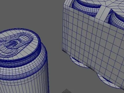 Beverage Branding Package No11 4Pack Free low-poly 3D model