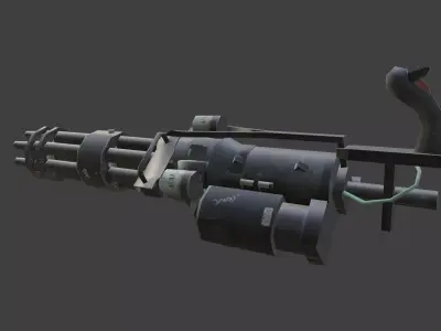 carry minigun Low-poly 3D model