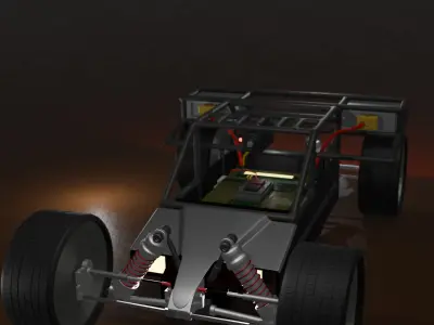 BombBug buggie with C4 Low-poly 3D model