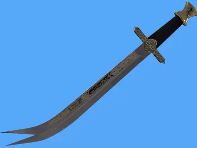 Sword Zulfikar Low-poly 3D model