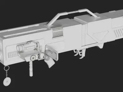 Anti-Tank Guided Missile System Low-poly 3D model