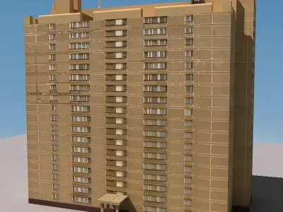 Building Lowpoly Low-poly 3D model