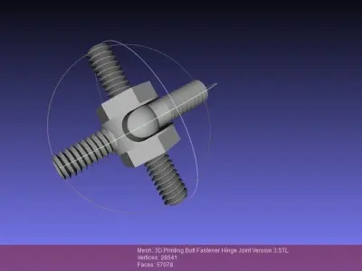 3D Printing Bolt Fastener Hinge Joint Free 3D print model