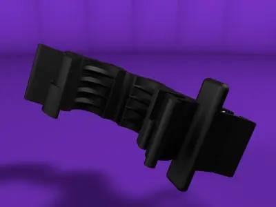 Plastic clamp with clip 3D model