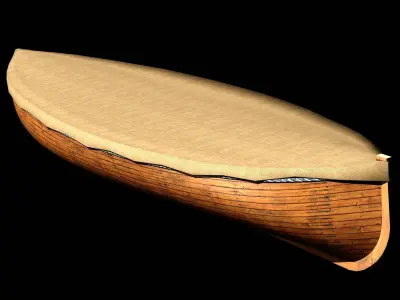 Life Boat Hull Only Low-poly 3D model