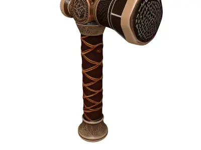 Ancient Ornate Hammer Model 3D model