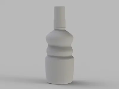 Spray sunscreen bottle with spray and cap 3D model