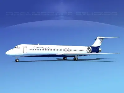 McDonnell Douglas MD-87 Liberty Jet 3D model