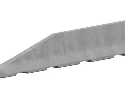 Concrete Barrier and Transition Barrier Free 3D model
