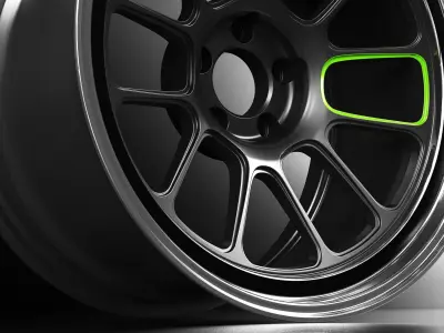 Viper Flow Forged Wheels Low-poly 3D model