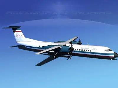 Dehaviland DHC-8 400 Mid America Express 3D model