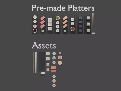 Sushi Asset Pack Low-poly 3D model