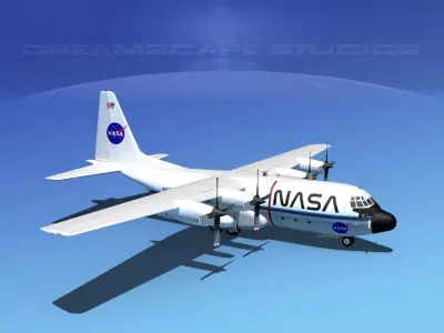 Lockheed C-130 Hercules NASA 3D model