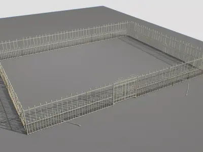 Railing Fence pack 3 Low-poly 3D model