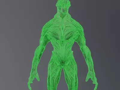 demon soldier Low-poly 3D model