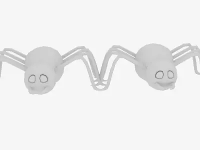  Cartoon Spider  Low-poly 3D model