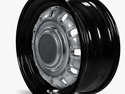 Wheel Vintiques Styled Steel Wheel Original Style Low-poly 3D model