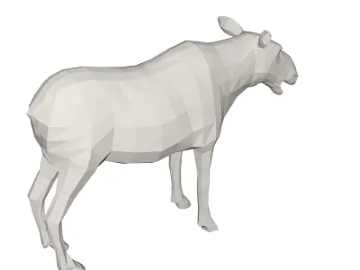 Mosse Wild animal Low-poly 3D model