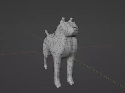 Low poly dog Free low-poly 3D model