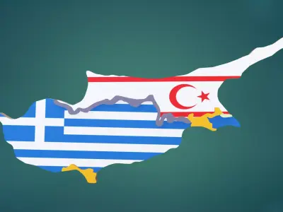 cyprus simple political map Free 3D model