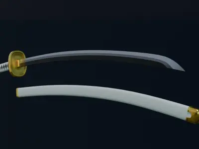 Katana - Wado Ichimonji Free low-poly 3D model