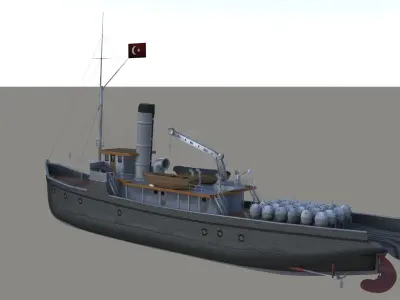nusret mayin gemisi 3D model