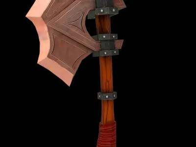 Battle Axe Low-poly 3D model 53