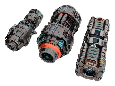 engine Low-poly 3D model