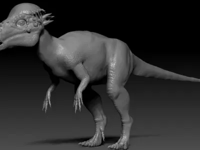 Dinosaur Pachycephalosaurus Sculpt Project 3D model