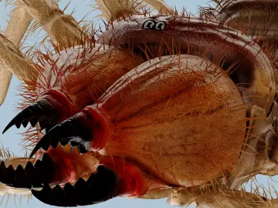 Monstrous Solifugae Low-poly 3D model