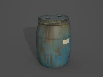 Old Water Barrels - PBR and Game Ready Low-poly 3D model