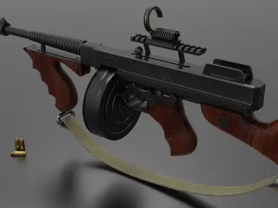Fps weapon ww2 M1 Fps - Tps Low-poly 3D model