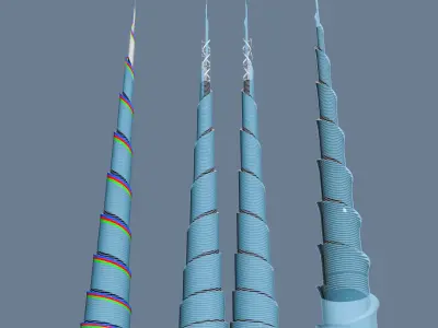 Skyscraper 04 Low-poly 3D model