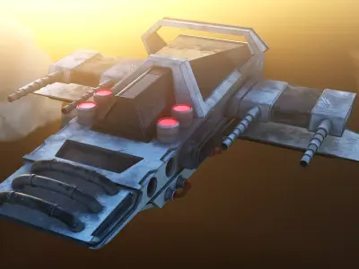 Fighter Aircraft Low-poly 3D model