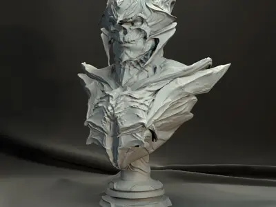 Creature Bust 2 3D  PRINT  ZTL OBJ STL 3D print model